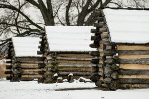 Log Cabins at Valley Forge by Thomas https://www.flickr.com/photos/photommo/