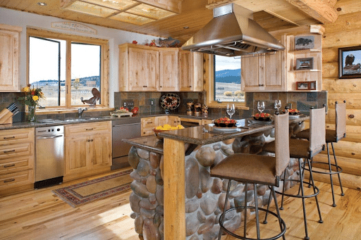 it's beautiful married stretch 17 Amazing Log Cabin Kitchen Design To Inspire Your Home's Look