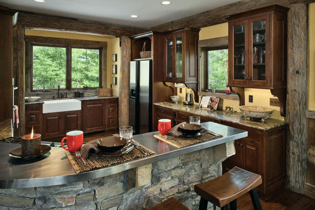 Log Cabin Kitchen Design 4