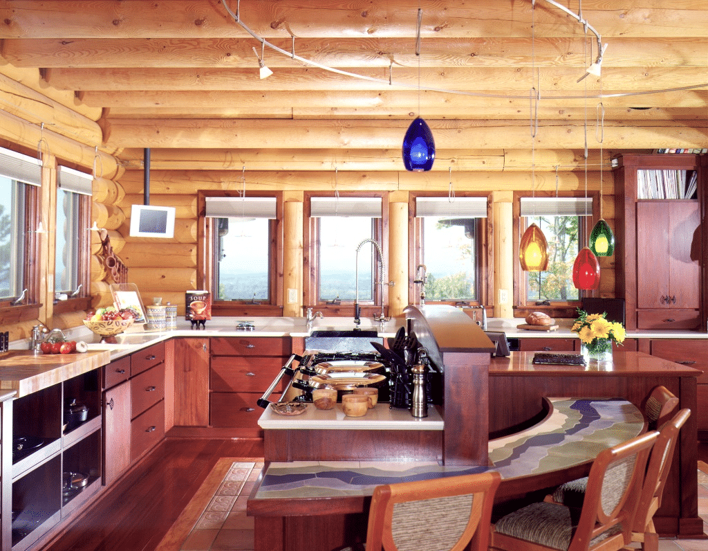 cabin kitchen island design