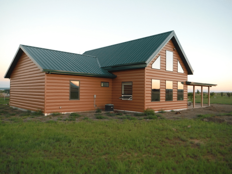 standing seam metal cabin roofing