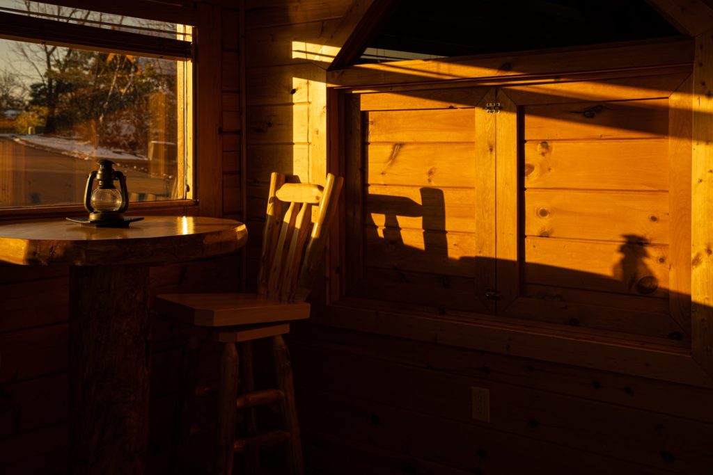 warm sunlight cabin