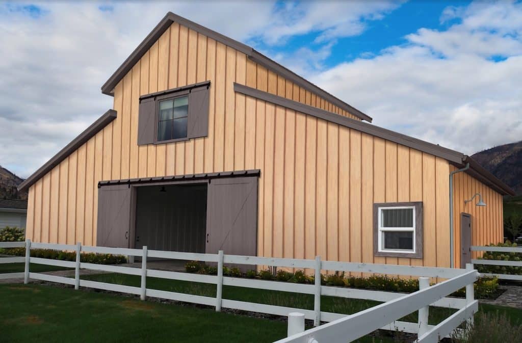 Build the Best Pole Barn with Metal and Metal Wood Look Siding From TruLog